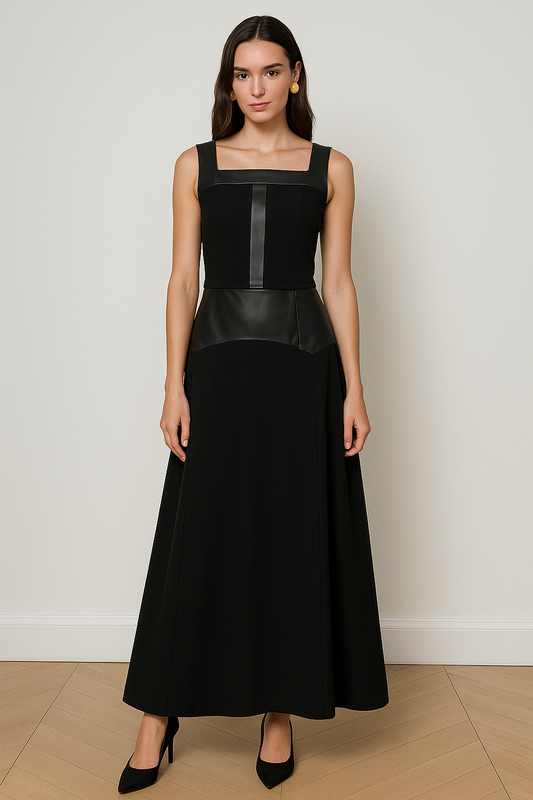 -Uzze Buzze Collection – Bianca – 2-Piece Black (Top & Long Skirt)