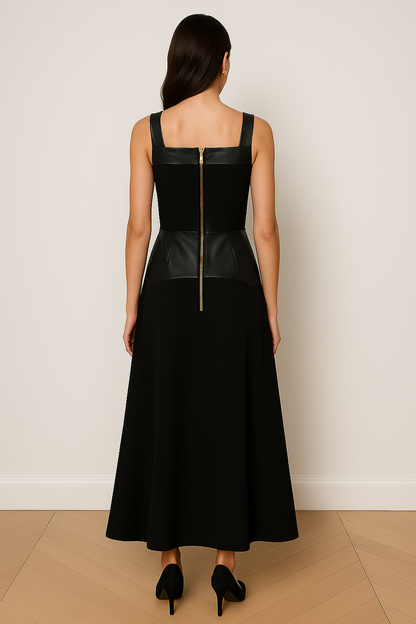 -Uzze Buzze Collection – Bianca – 2-Piece Black (Top & Long Skirt)