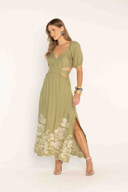 -Uzze Buzze Collection – Elaine - Cutout Midi Dress