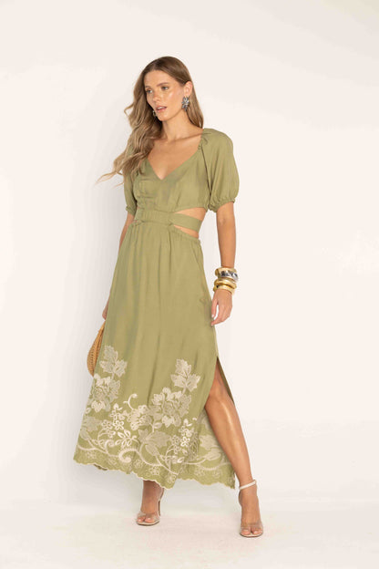 -Uzze Buzze Collection – Elaine - Cutout Midi Dress