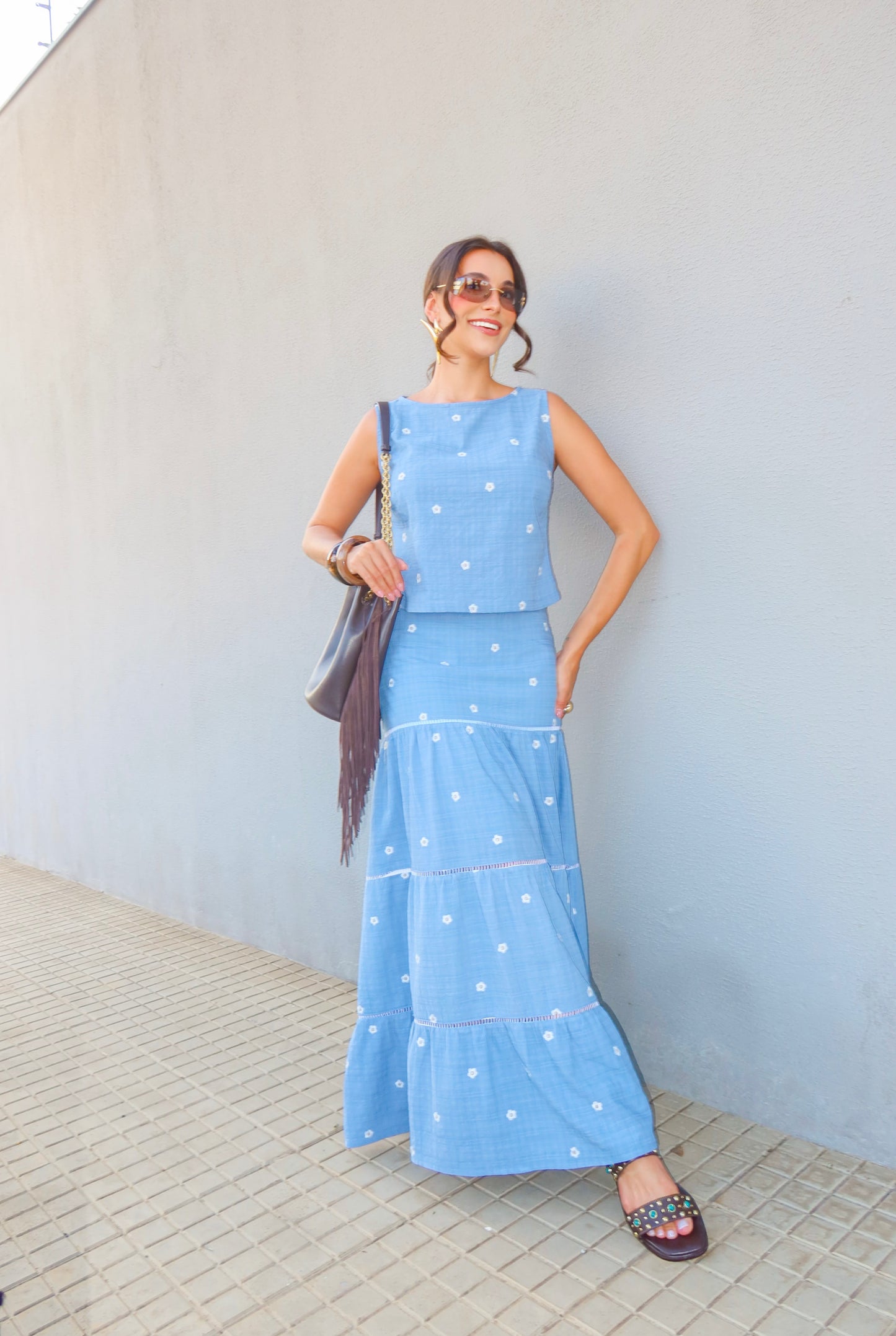 -Uzze Buzze Collection – Valkiria - 2-Piece Set (Top + Maxi Skirt)