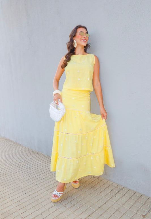 -Uzze Buzze Collection – Valkiria - 2-Piece Set (Top + Maxi Skirt)